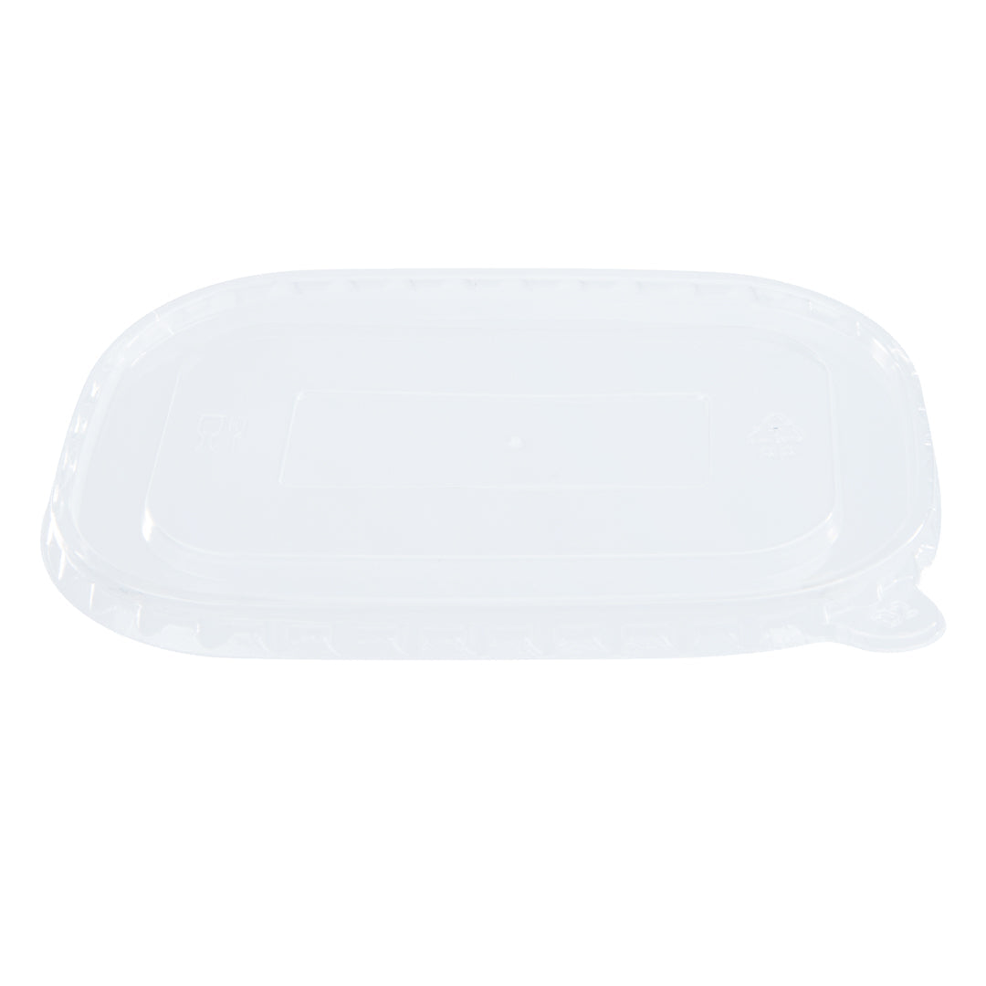 Bio Tek Oval Clear Plastic Lid - Fits Serving Container - 100 count box