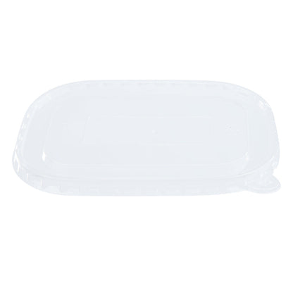 Bio Tek Oval Clear Plastic Lid - Fits Serving Container - 100 count box