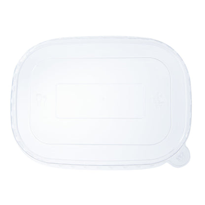 Bio Tek Oval Clear Plastic Lid - Fits Serving Container - 100 count box