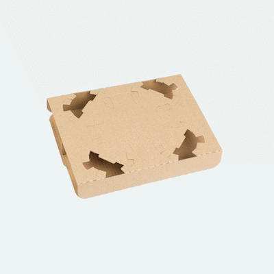 Saving Nature Kraft Paper Convertible Drink Carrier - Fits 2 or 4 Cups - 8 1/2" x 6 1/2" x 1 1/2" - 100 count box
