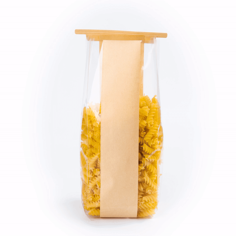 Bag Tek Kraft Paper Bakery Tin Tie Bag - 4 1/2" x 3 1/2" x 12 1/2" - 100 count box