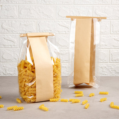 Bag Tek Kraft Paper Bakery Tin Tie Bag - 4 1/2" x 3 1/2" x 12 1/2" - 100 count box