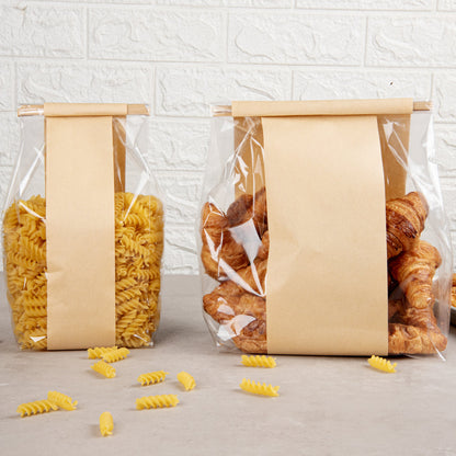 Bag Tek Kraft Paper Bakery Tin Tie Bag - 4 1/2" x 3 1/2" x 12 1/2" - 100 count box