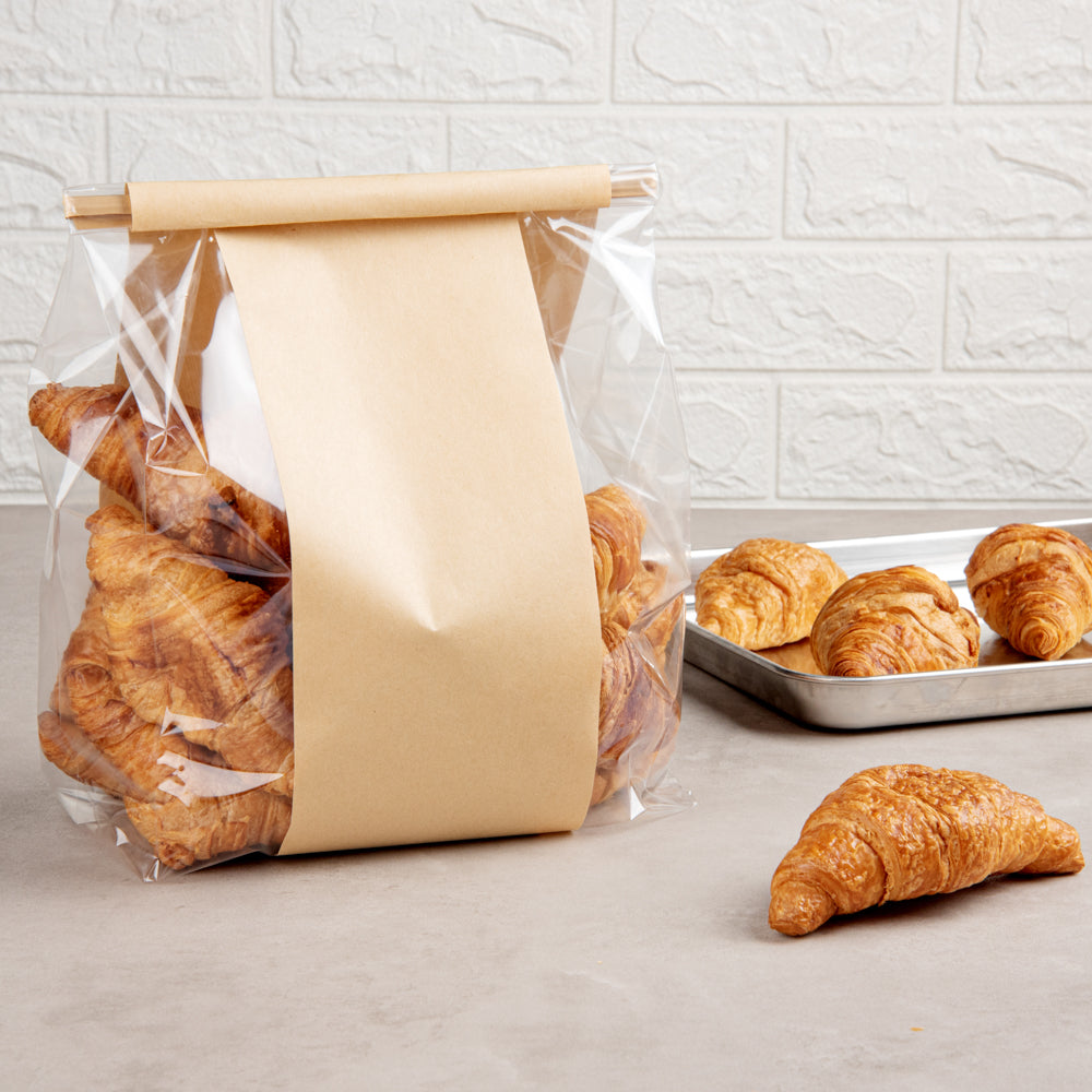 Bag Tek Kraft Paper Bakery Tin Tie Bag - 8 1/4" x 4" x 13 3/4" - 100 count box