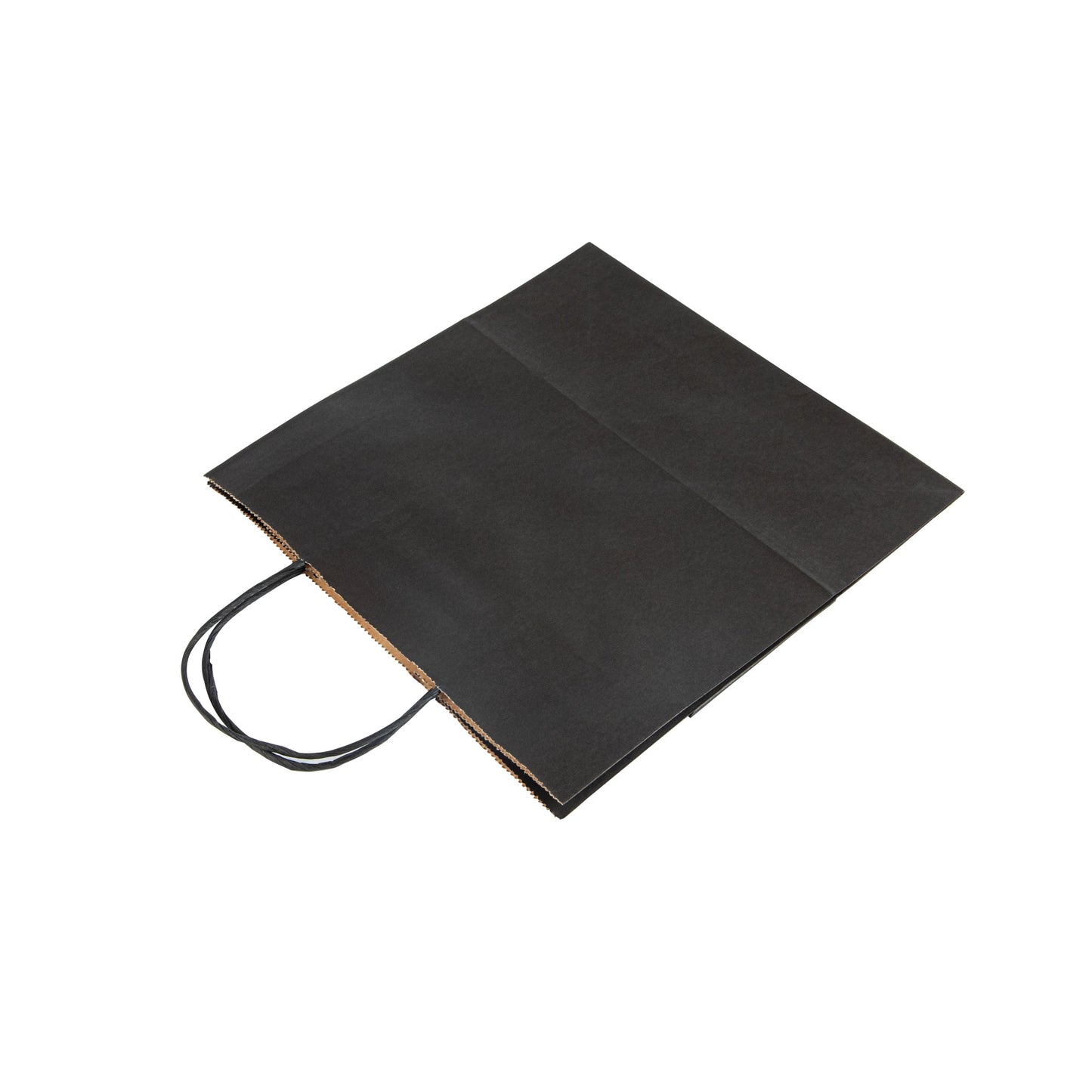 Saving Nature Black Paper Retail Bag - with Handles - 10 1/4" x 7 3/4" x 10 1/2" - 100 count box