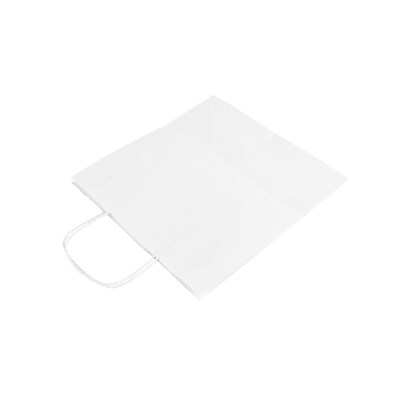 Saving Nature White Paper Retail Bag - with Handles - 10 1/4" x 7 3/4" x 10 1/2" - 100 count box