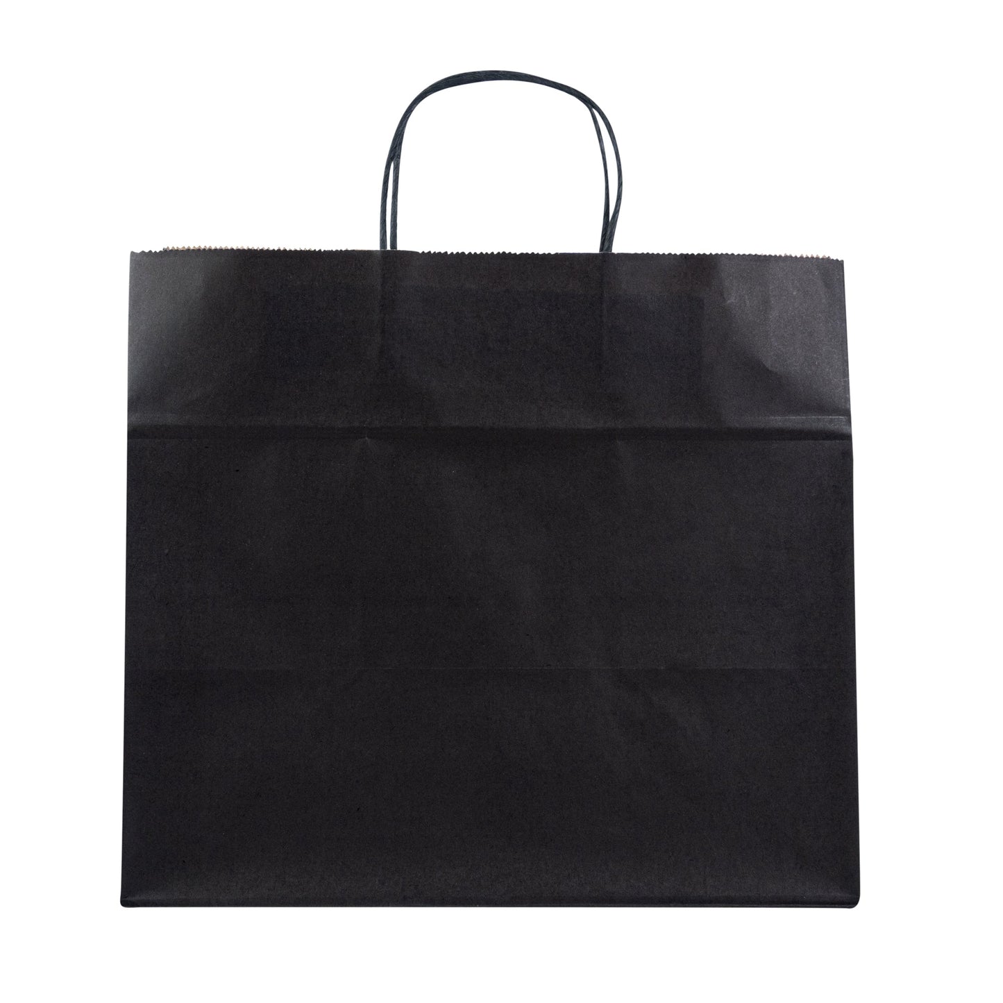 Saving Nature Black Paper Retail Bag - with Handles - 12 1/2" x 8 1/4" x 11 1/4" - 100 count box