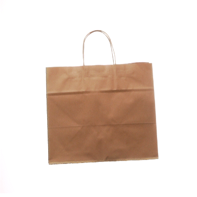 Saving Nature Kraft Paper Retail Bag - with Handles - 12 1/2" x 8 1/4" x 11 1/4" - 100 count box