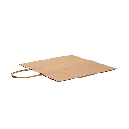 Saving Nature Kraft Paper Retail Bag - with Handles - 12 1/2" x 8 1/4" x 11 1/4" - 100 count box