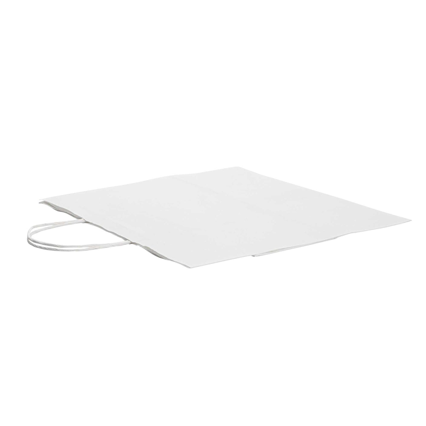 Saving Nature White Paper Retail Bag - with Handles - 12 1/2" x 8 1/4" x 11 1/4" - 100 count box