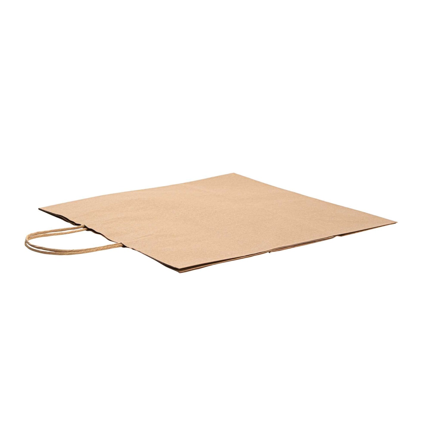 Saving Nature Kraft Paper Retail Bag - with Handles - 14 1/4" x 8 1/4" x 13 1/4" - 100 count box