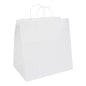 Saving Nature White Paper Retail Bag - with Handles - 14 1/4" x 8 1/4" x 13 1/4" - 100 count box