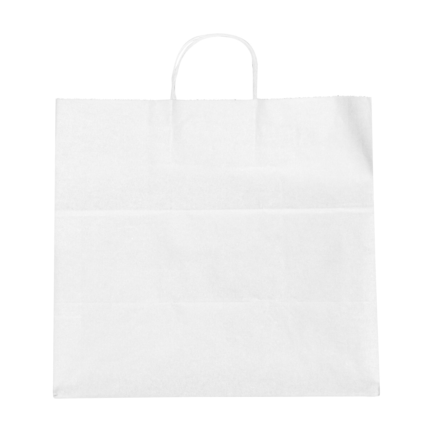Saving Nature White Paper Retail Bag - with Handles - 14 1/4" x 8 1/4" x 13 1/4" - 100 count box