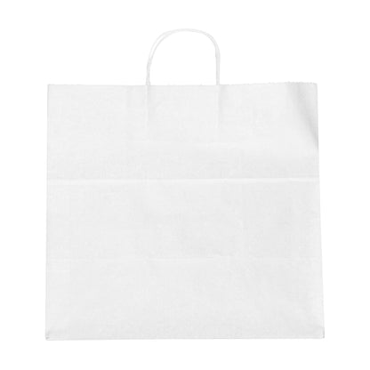 Saving Nature White Paper Retail Bag - with Handles - 14 1/4" x 8 1/4" x 13 1/4" - 100 count box
