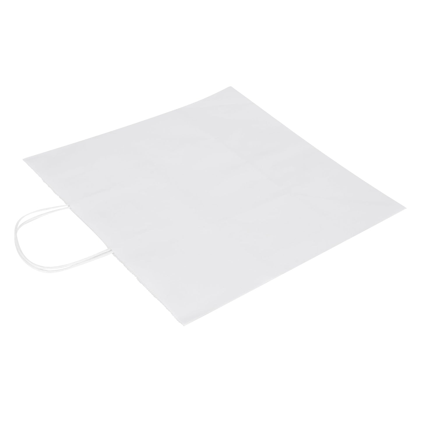 Saving Nature White Paper Retail Bag - with Handles - 14 1/4" x 8 1/4" x 13 1/4" - 100 count box