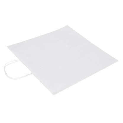 Saving Nature White Paper Retail Bag - with Handles - 14 1/4" x 8 1/4" x 13 1/4" - 100 count box