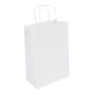 Saving Nature White Paper Retail Bag - with Handles - 7 3/4" x 4" x 11 1/2" - 100 count box