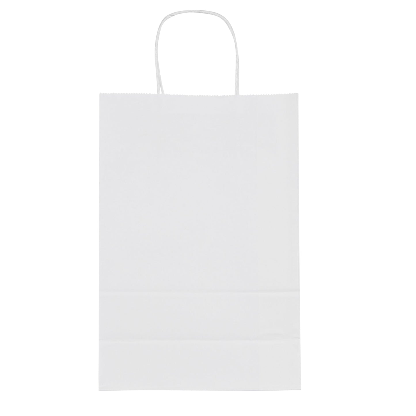 Saving Nature White Paper Retail Bag - with Handles - 7 3/4" x 4" x 11 1/2" - 100 count box