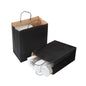 Saving Nature Black Paper Retail Bag - with Handles - 10 1/4" x 5 1/2" x 12 1/2" - 100 count box