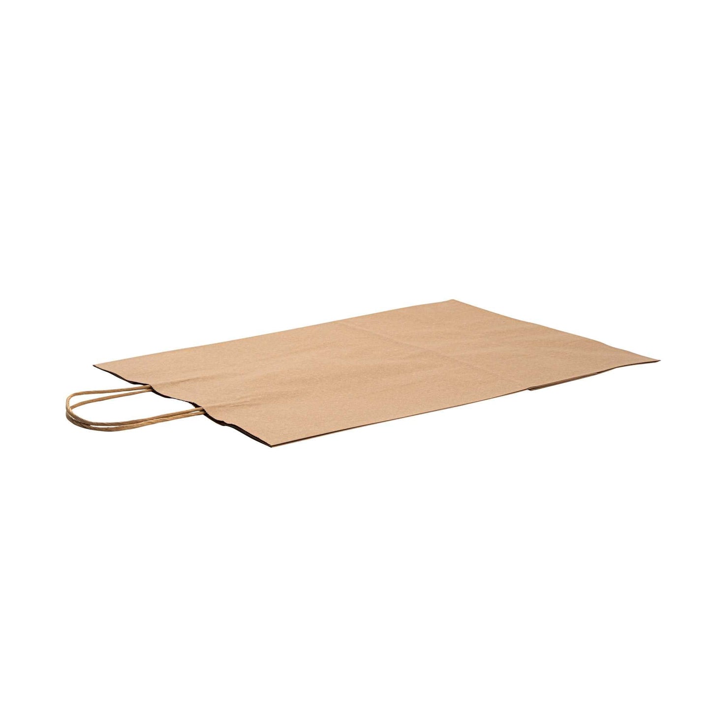 Saving Nature Kraft Paper Retail Bag - with Handles - 12 1/2" x 6 1/4" x 17" - 100 count box
