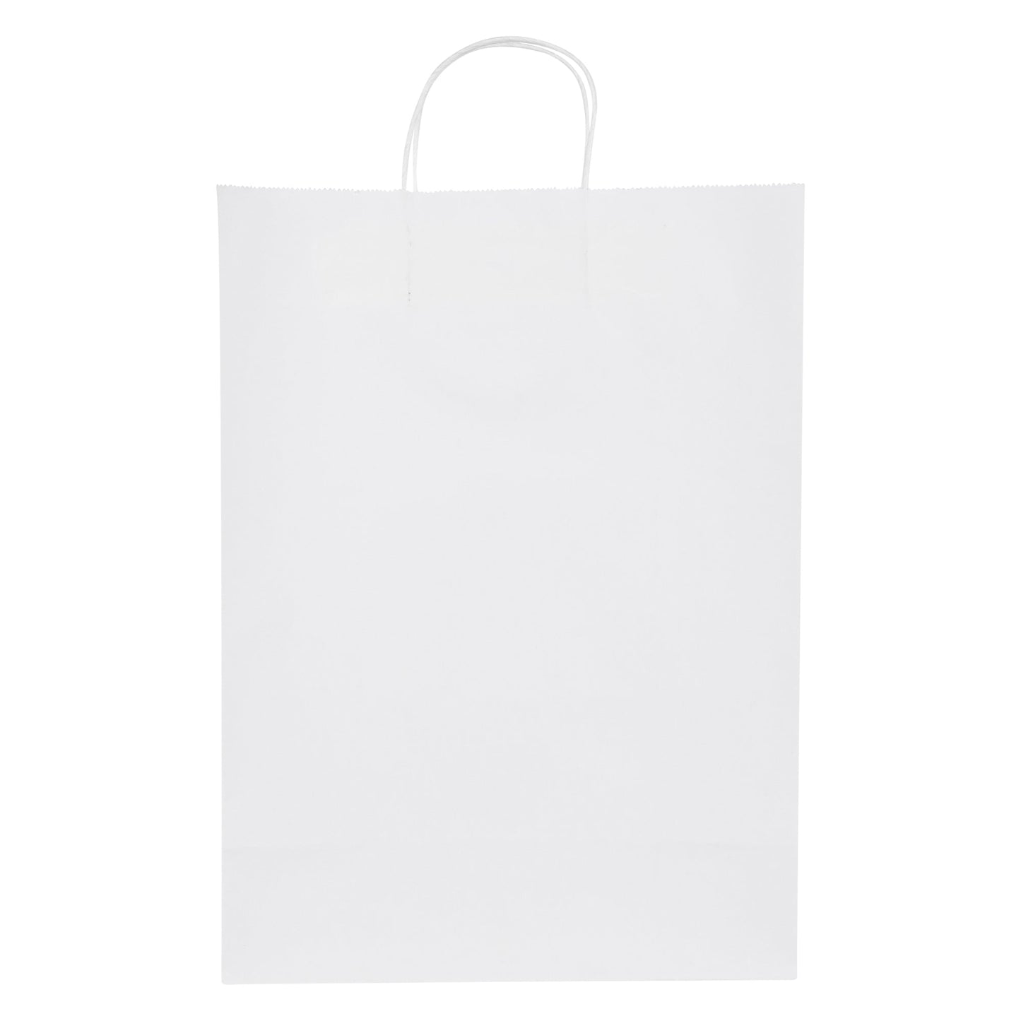 Saving Nature White Paper Retail Bag - with Handles - 12 1/2" x 6 1/4" x 17" - 100 count box