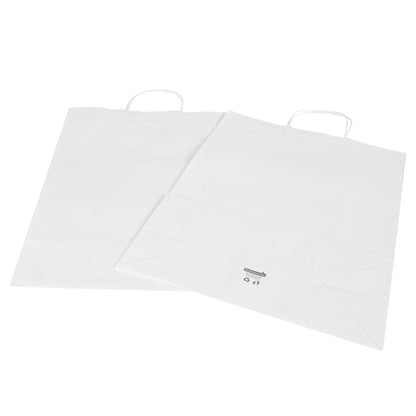 Saving Nature White Paper Retail Bag - with Handles - 12 1/2" x 6 1/4" x 17" - 100 count box
