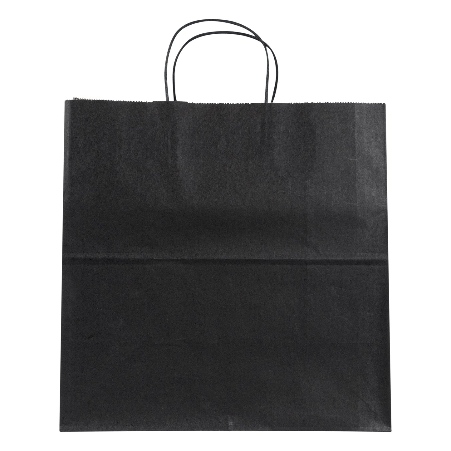 Saving Nature Black Paper Retail Bag - with Handles - 12 1/2" x 6 1/4" x 12 1/4" - 100 count box