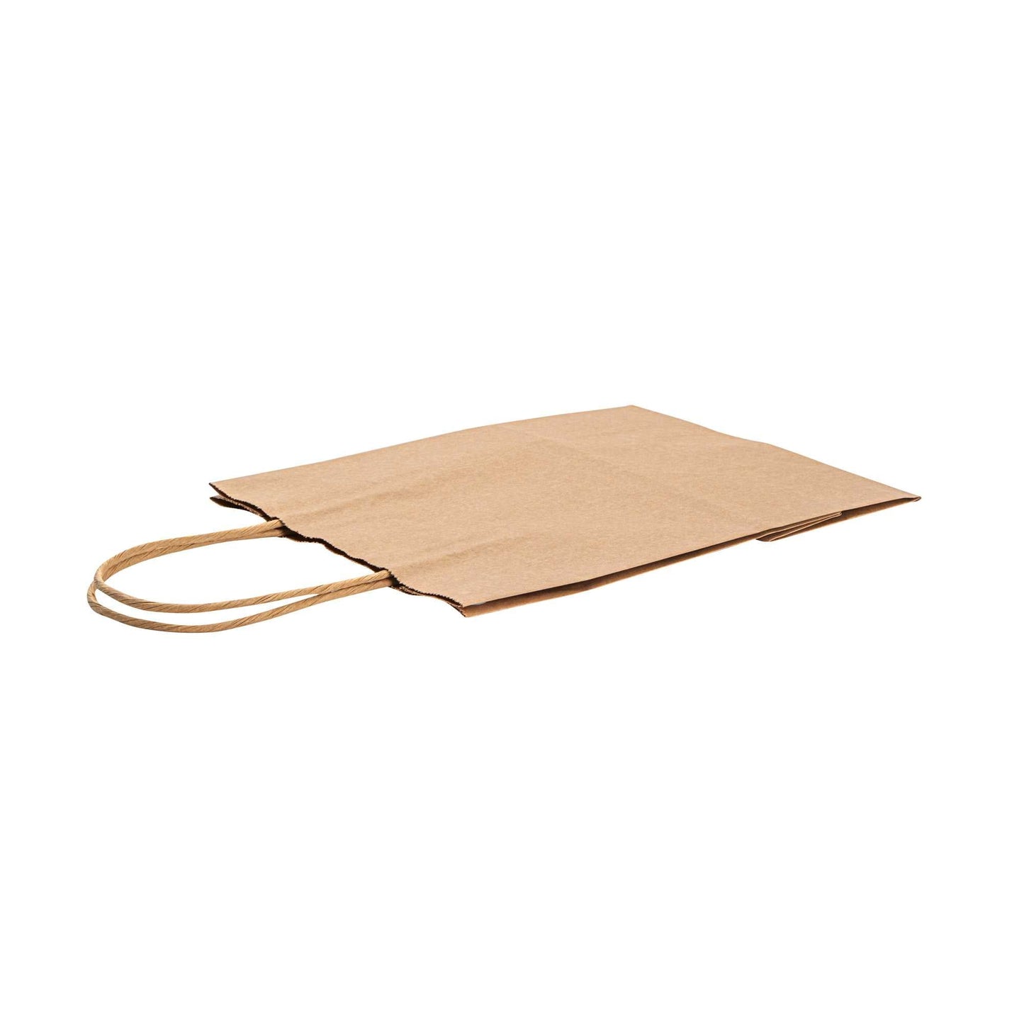 Saving Nature Kraft Paper Retail Bag - with Handles - 7" x 3 1/4" x 8 1/2" - 100 count box