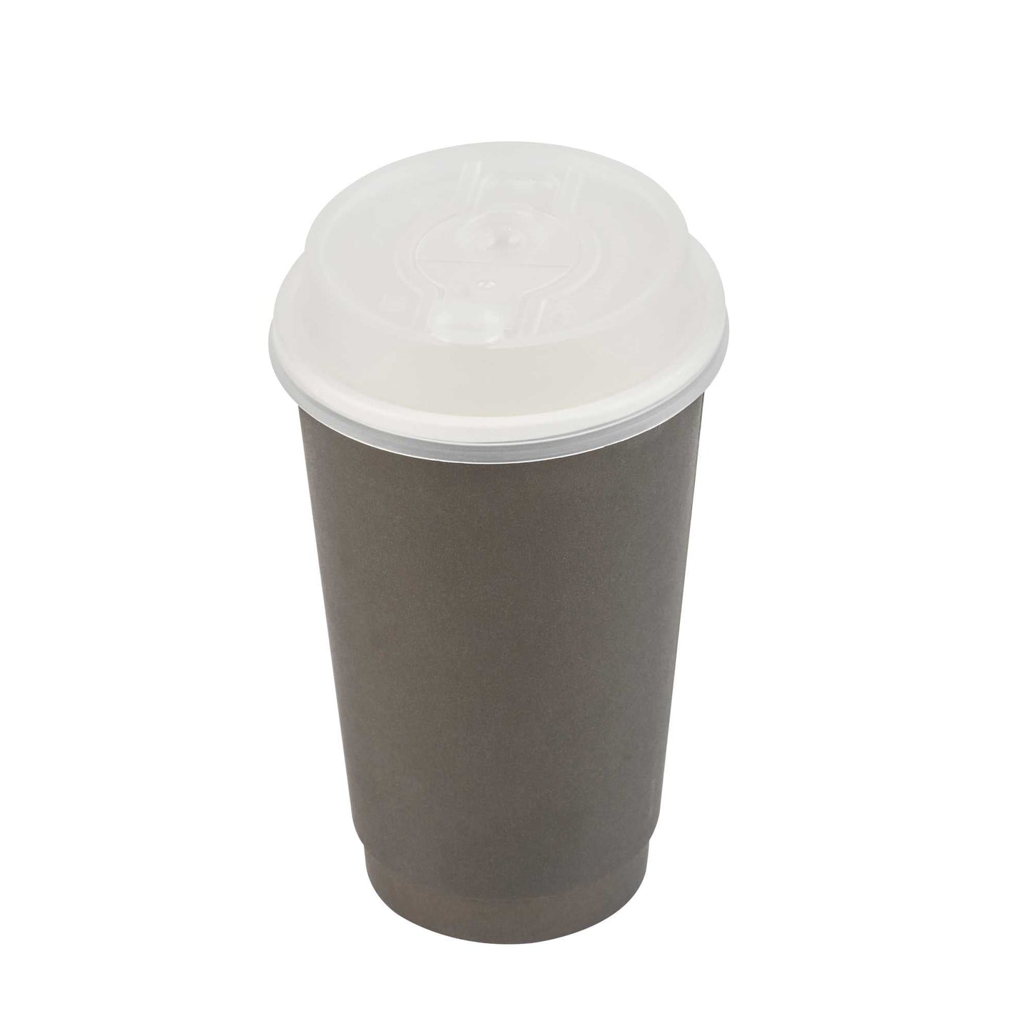 Restpresso Clear Plastic 2-in-1 Straw or Sippy Coffee Cup Lid - with Detachable Double Plug, Fits 8, 12, 16 and 20 oz - 500 count box