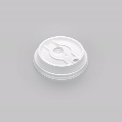 Restpresso Clear Plastic 2-in-1 Straw or Sippy Coffee Cup Lid - with Detachable Double Plug, Fits 8, 12, 16 and 20 oz - 25 count box