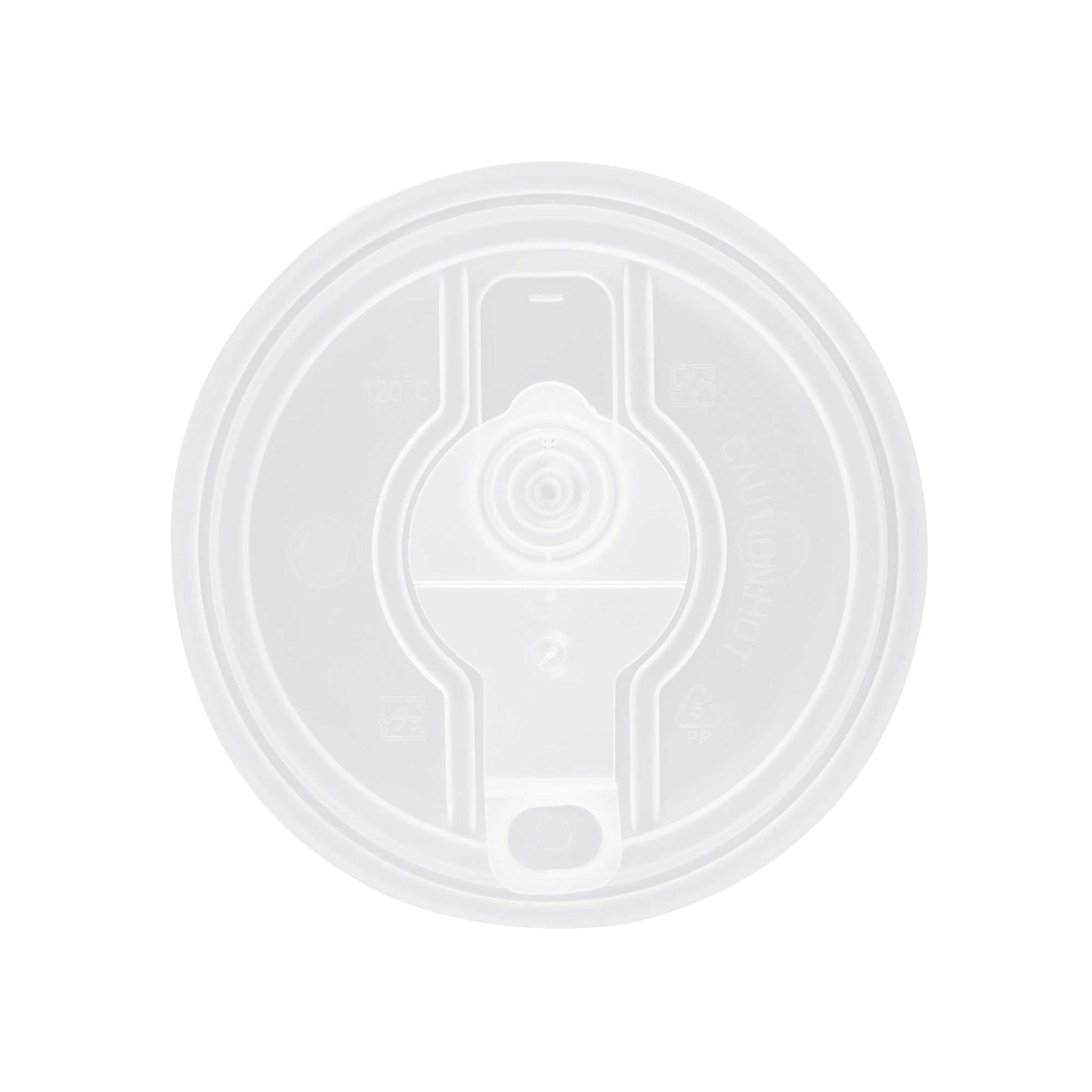 Restpresso Clear Plastic 2-in-1 Straw or Sippy Coffee Cup Lid - with Detachable Double Plug, Fits 8, 12, 16 and 20 oz - 25 count box