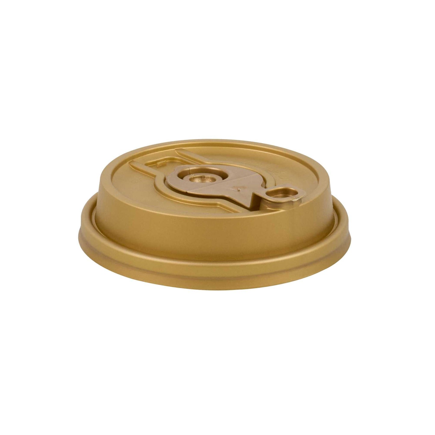 Restpresso Gold Plastic 2-in-1 Straw or Sippy Coffee Cup Lid - with Detachable Double Plug, Fits 8, 12, 16 and 20 oz - 25 count box