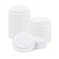 Restpresso White Plastic 2-in-1 Straw or Sippy Coffee Cup Lid - with Detachable Double Plug, Fits 8, 12, 16 and 20 oz - 500 count box