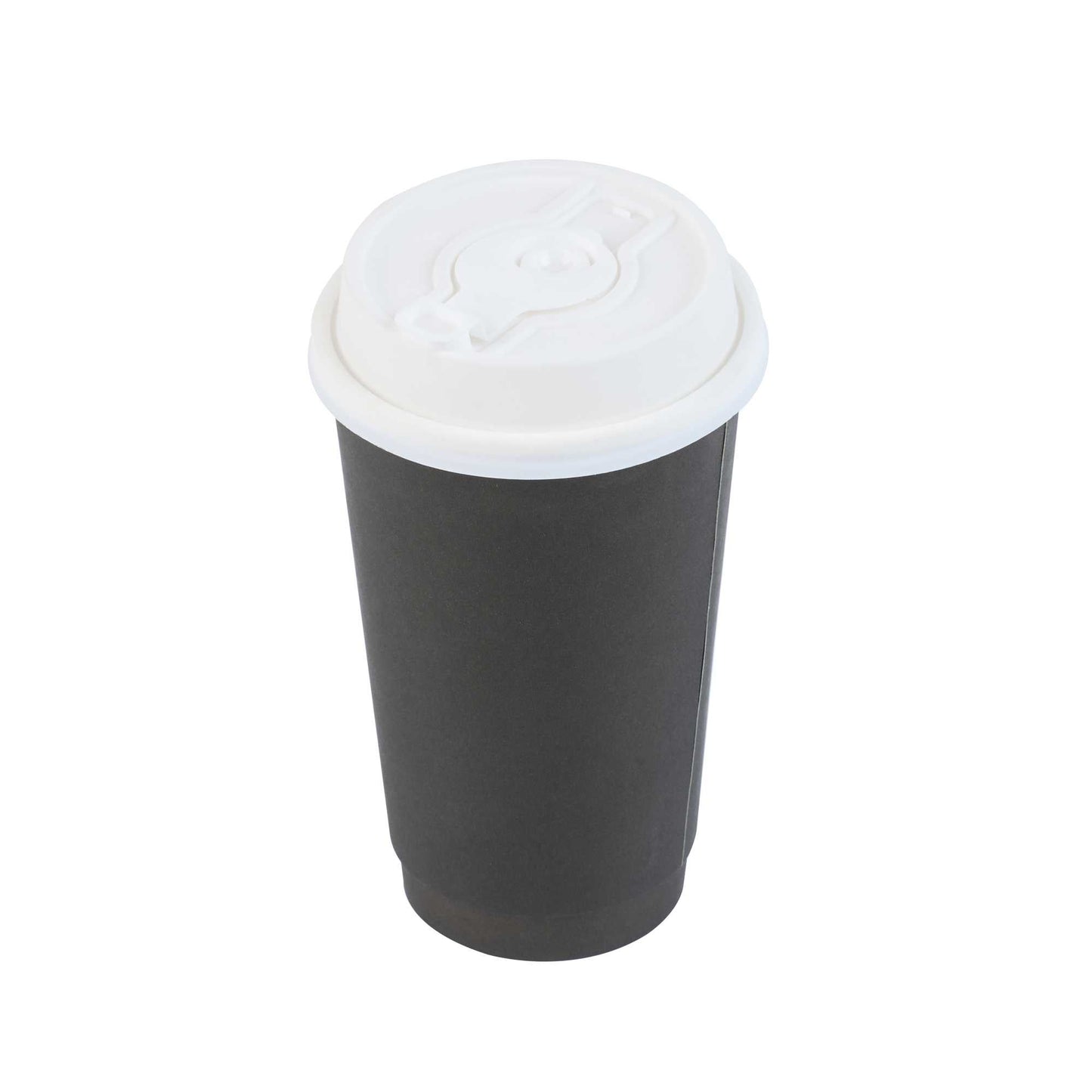 Restpresso White Plastic 2-in-1 Straw or Sippy Coffee Cup Lid - with Detachable Double Plug, Fits 8, 12, 16 and 20 oz - 25 count box