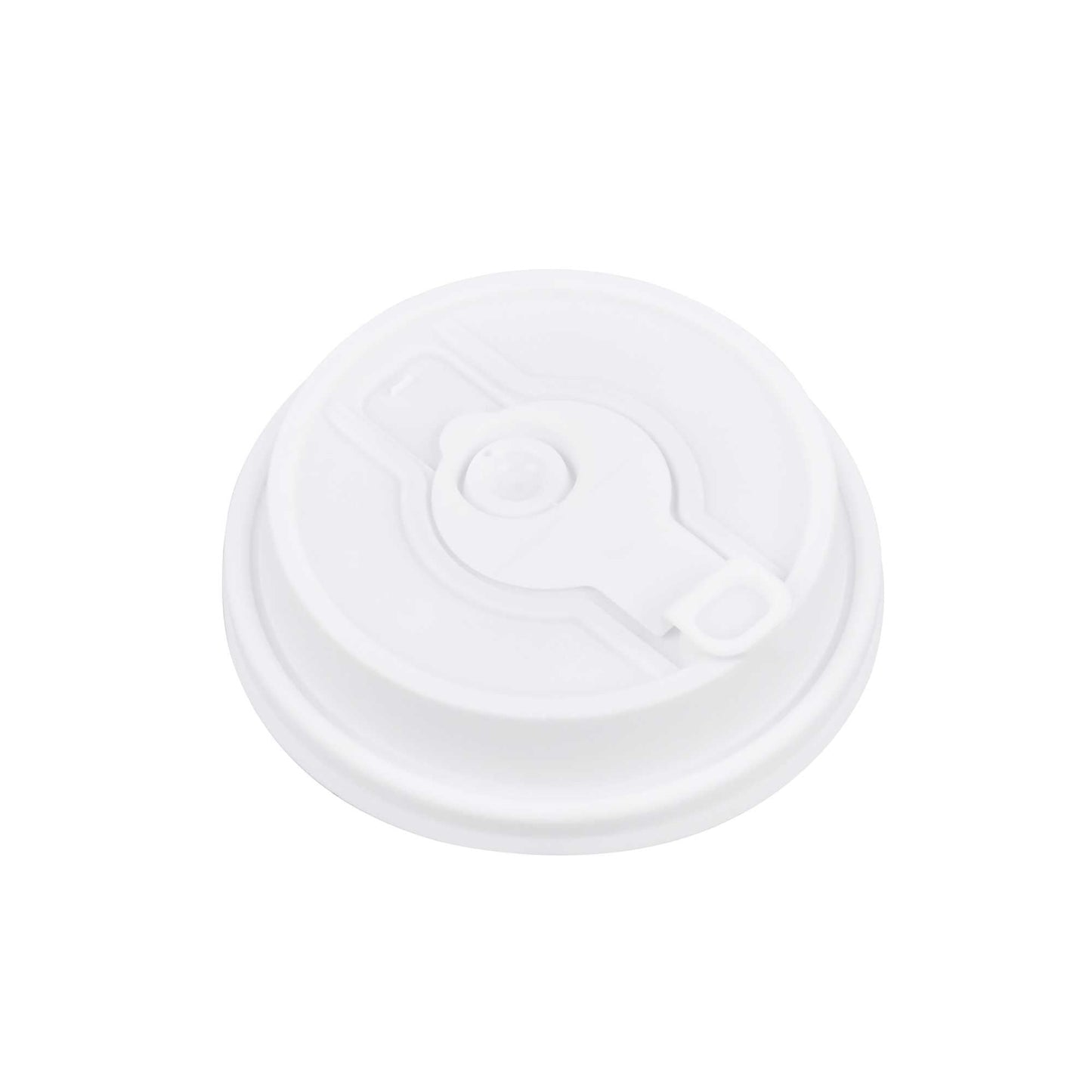 Restpresso White Plastic 2-in-1 Straw or Sippy Coffee Cup Lid - with Detachable Double Plug, Fits 8, 12, 16 and 20 oz - 25 count box