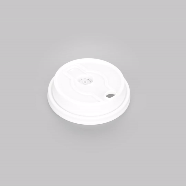 Restpresso White Plastic 2-in-1 Straw or Sippy Coffee Cup Lid - with Detachable Double Plug, Fits 8, 12, 16 and 20 oz - 500 count box