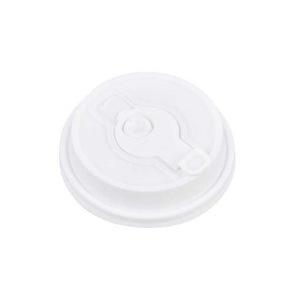 Restpresso White Plastic 2-in-1 Straw or Sippy Coffee Cup Lid - with Detachable Double Plug, Fits 8, 12, 16 and 20 oz - 500 count box