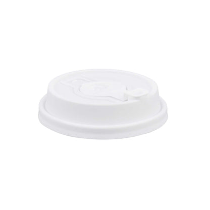Restpresso White Plastic 2-in-1 Straw or Sippy Coffee Cup Lid - with Detachable Double Plug, Fits 8, 12, 16 and 20 oz - 500 count box
