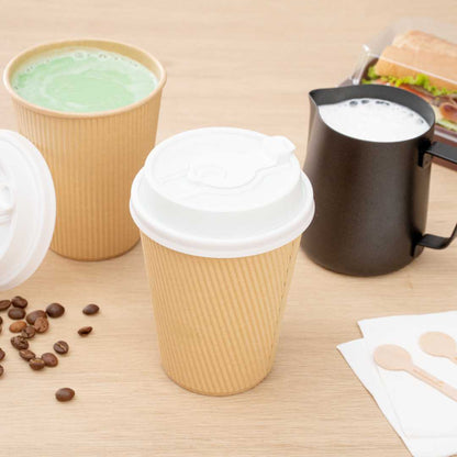Restpresso White Plastic 2-in-1 Straw or Sippy Coffee Cup Lid - with Detachable Double Plug, Fits 8, 12, 16 and 20 oz - 500 count box