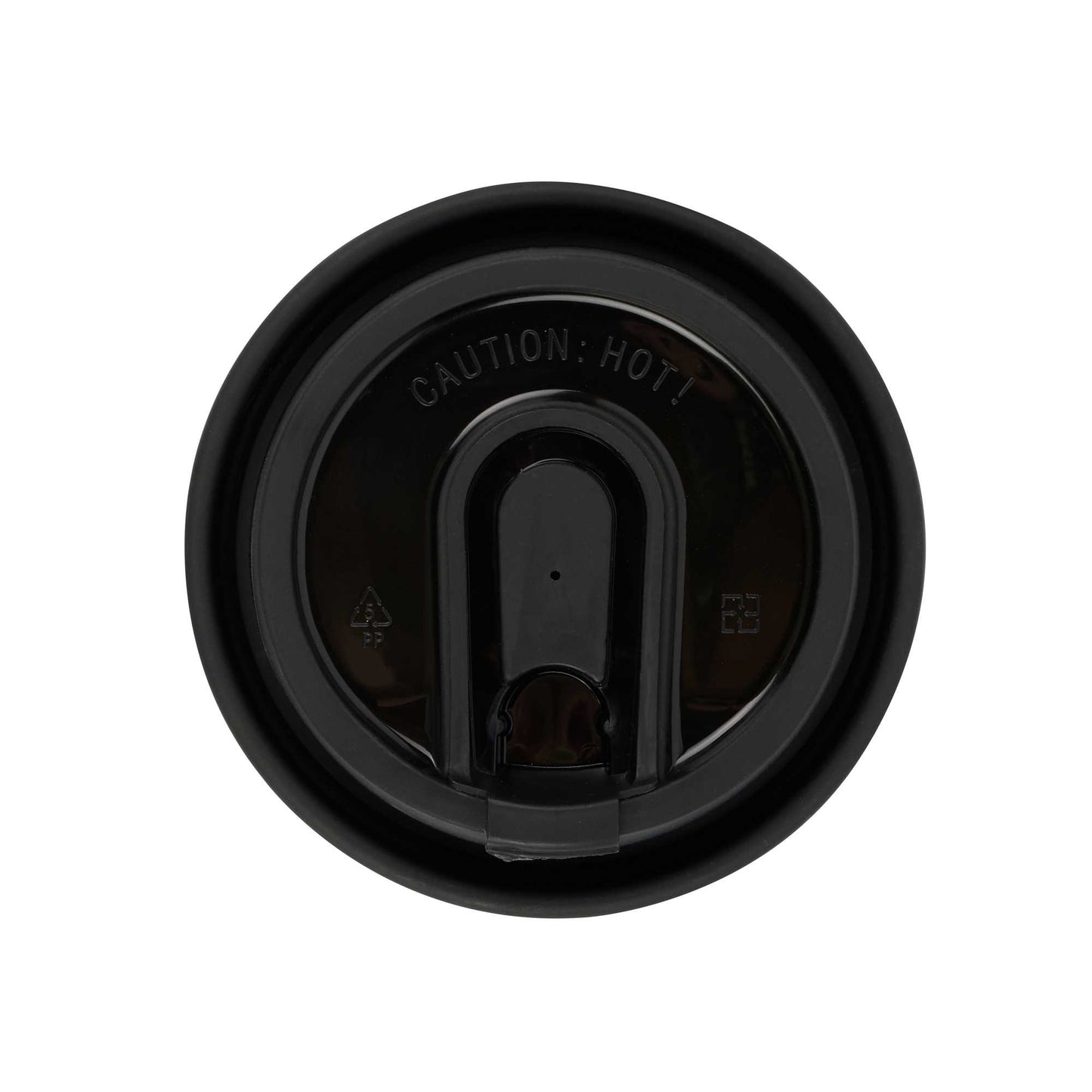 Restpresso Black Plastic Coffee Cup Lid - with Detachable Plug, Fits 8, 12, 16 and 20 oz - 500 count box