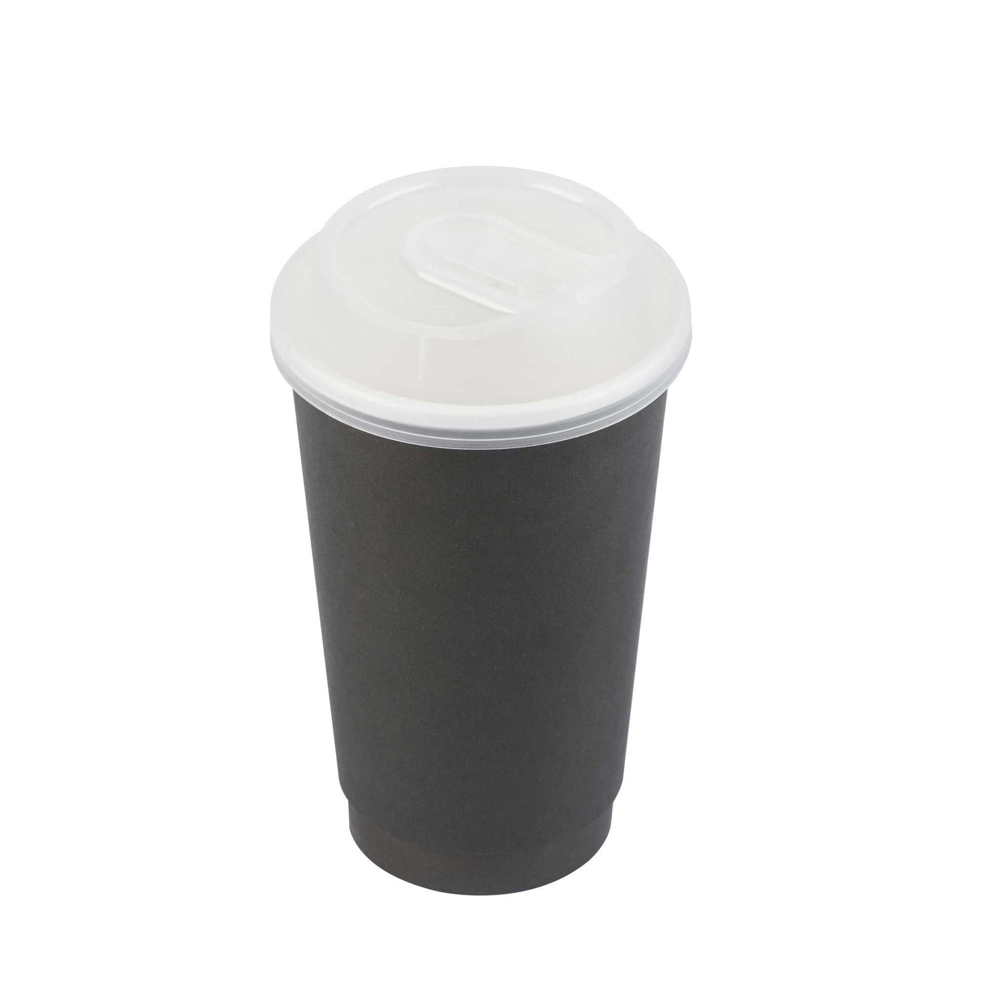 Restpresso Clear Plastic Coffee Cup Lid - with Detachable Plug, Fits 8, 12, 16 and 20 oz - 25 count box