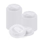 Restpresso Clear Plastic Coffee Cup Lid - with Detachable Plug, Fits 8, 12, 16 and 20 oz - 25 count box