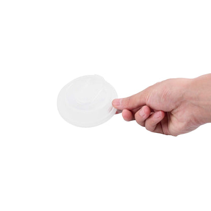 Restpresso Clear Plastic Coffee Cup Lid - with Detachable Plug, Fits 8, 12, 16 and 20 oz - 25 count box