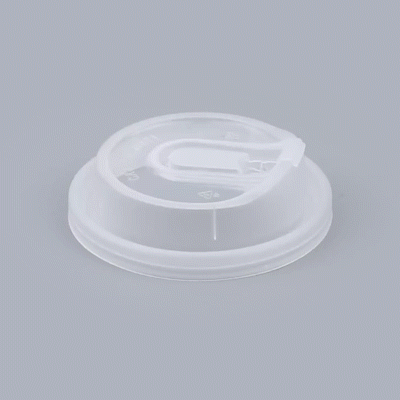 Restpresso Clear Plastic Coffee Cup Lid - with Detachable Plug, Fits 8, 12, 16 and 20 oz - 25 count box
