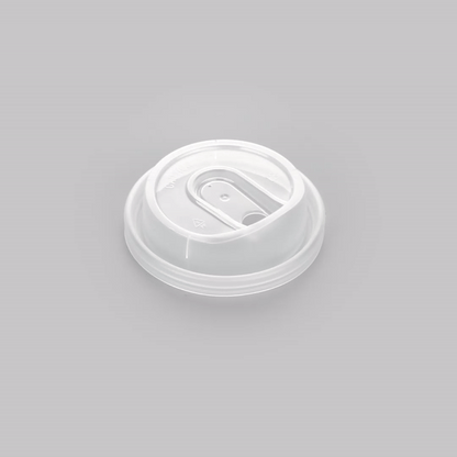Restpresso Clear Plastic Coffee Cup Lid - with Detachable Plug, Fits 8, 12, 16 and 20 oz - 25 count box