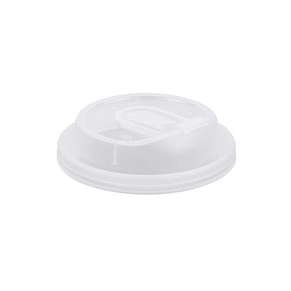 Restpresso Clear Plastic Coffee Cup Lid - with Detachable Plug, Fits 8, 12, 16 and 20 oz - 25 count box