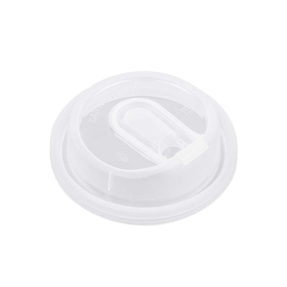 Restpresso Clear Plastic Coffee Cup Lid - with Detachable Plug, Fits 8, 12, 16 and 20 oz - 500 count box