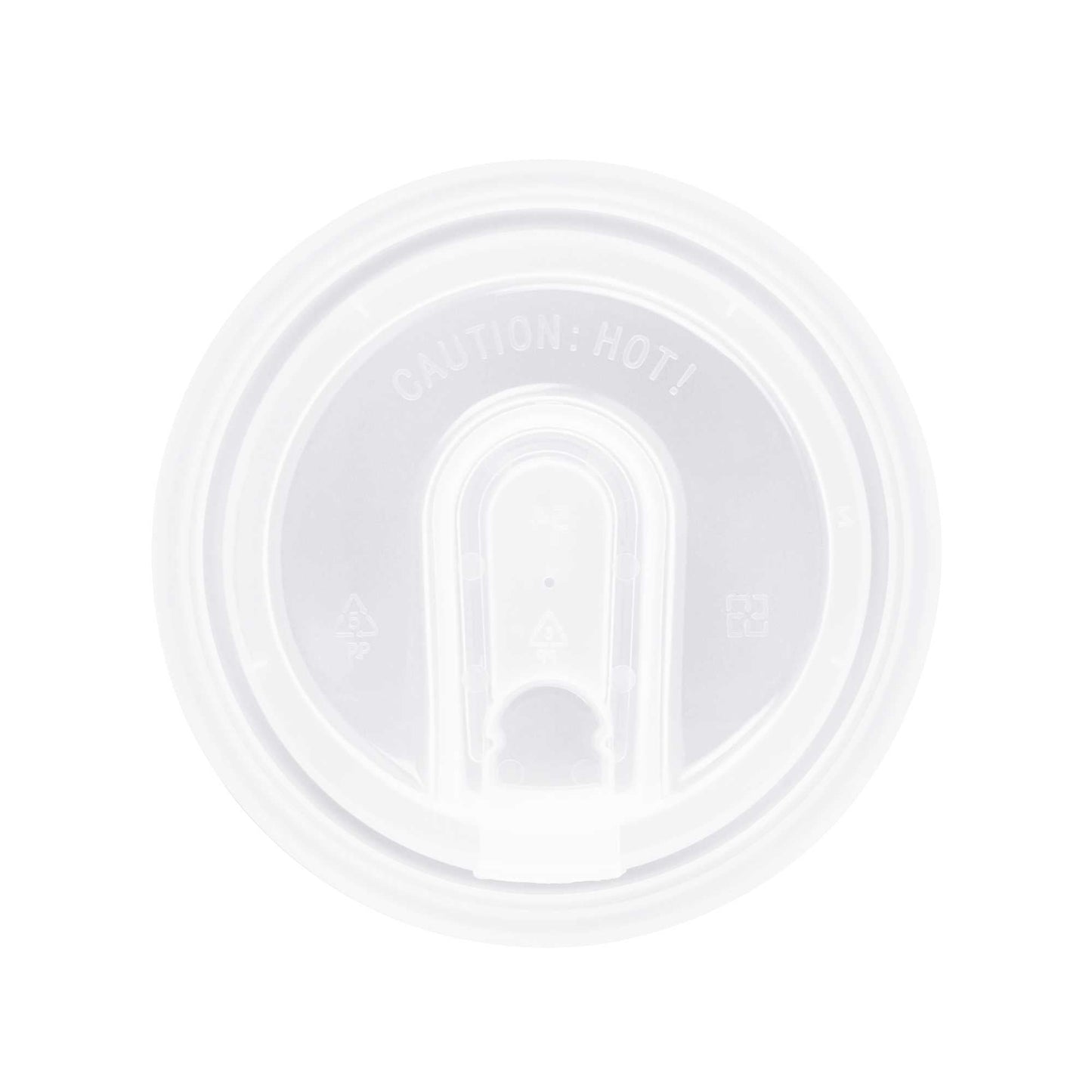 Restpresso Clear Plastic Coffee Cup Lid - with Detachable Plug, Fits 8, 12, 16 and 20 oz - 500 count box