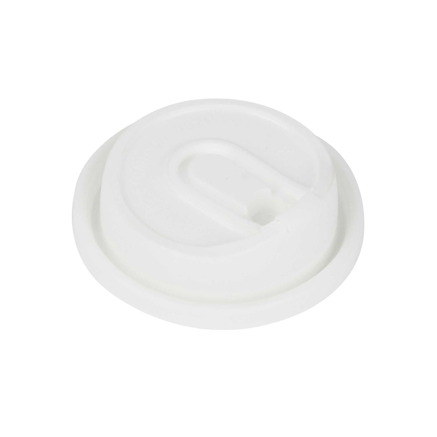 Restpresso White Plastic Coffee Cup Lid - with Detachable Plug, Fits 8, 12, 16 and 20 oz - 25 count box