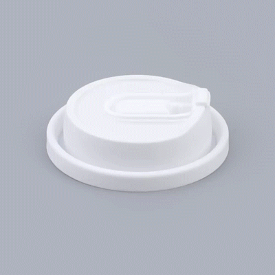 Restpresso White Plastic Coffee Cup Lid - with Detachable Plug, Fits 8, 12, 16 and 20 oz - 500 count box
